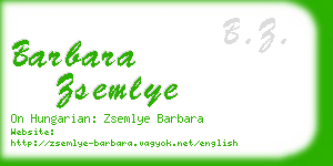 barbara zsemlye business card